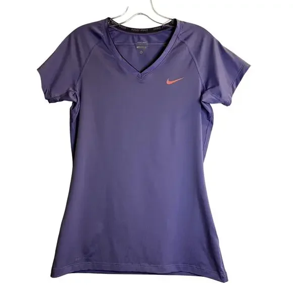 Nike Pro purple sport t-shirt size M - Picture 2 of 5